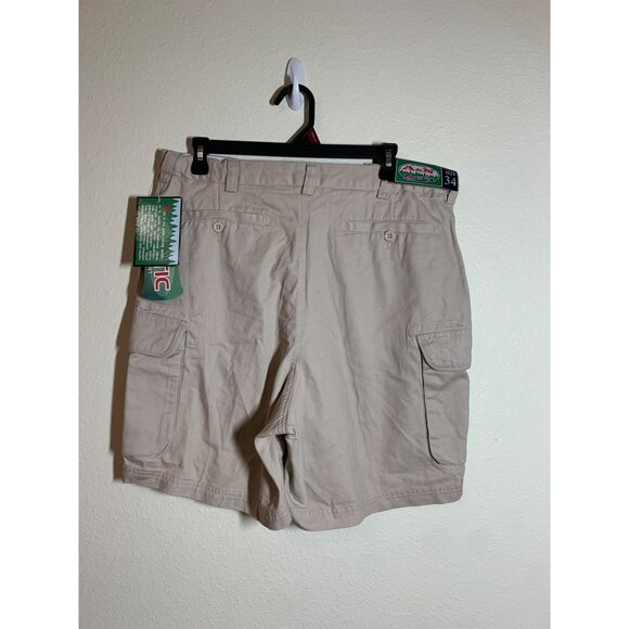 NWT A&N Khakis Cargo Shorts Above Knee Beige Mens Size 34 - Picture 2 of 7